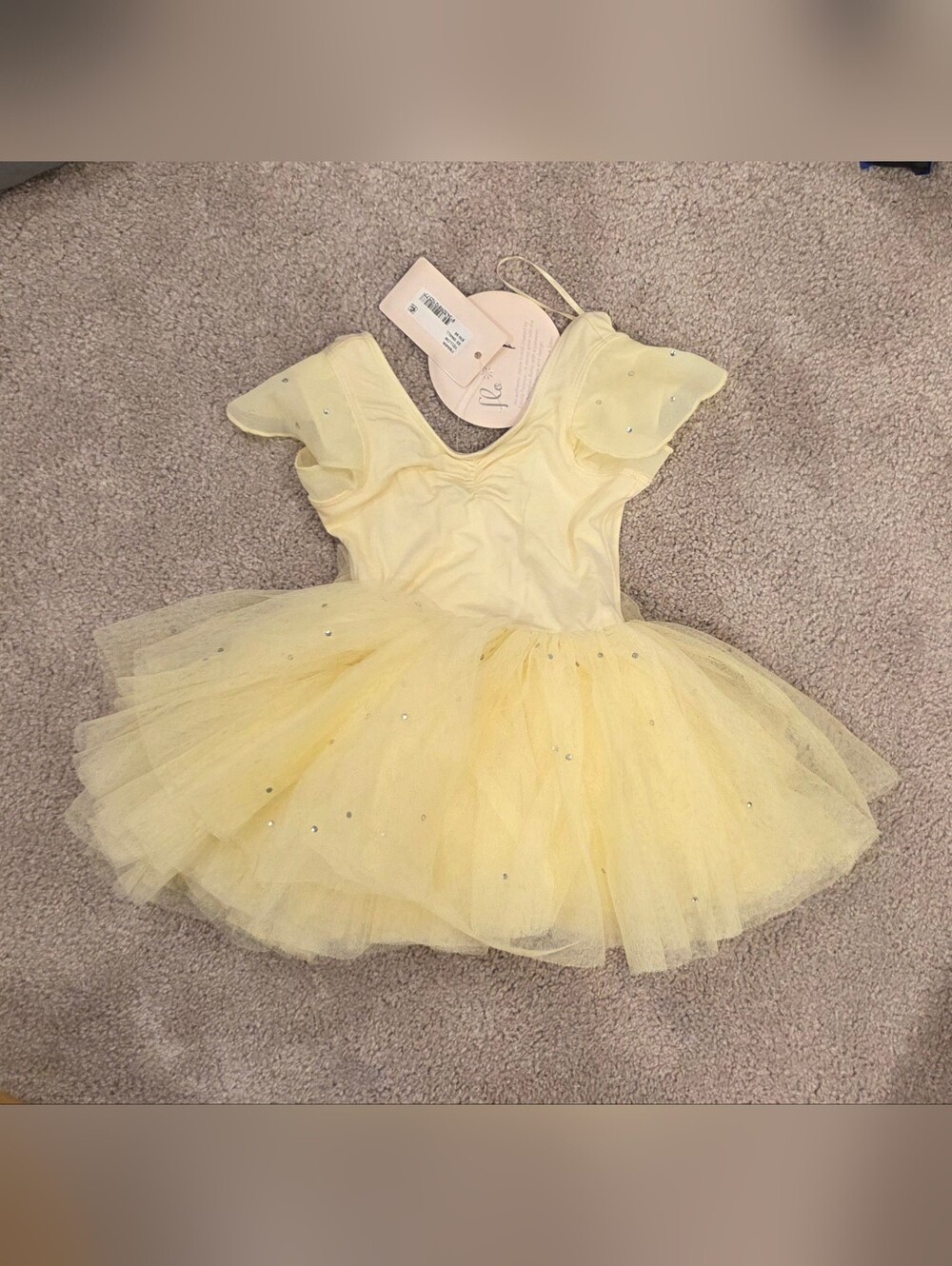 Flo Dancewear Yellow Tulle Ballet Dress XXS Toddler